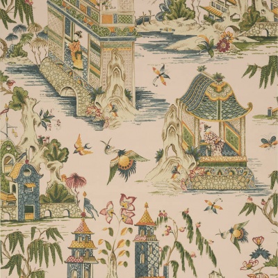 Thibaut Grand Palace Wallpaper in Blush